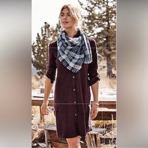 Brown Corduroy Shirt Dress